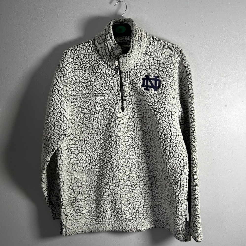 Notre Dame‎ Fighting Irish Sherpa Fleece Quarter Zip Pullover Mens L